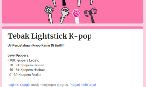 Tangkapan Layar Link Ujian Tebak Lighstick Kpop Google Form
