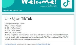 Tangkapan Layar Link Ujian TikTok Google Form/Sumber: panduanform.blogspot.com