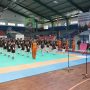 Wakil Wali Kota Bogor Dedie A Rachim saat membuka ajang kejuaraan Tarung Drajat Wali Kota Bogor Cup 2023 di GOR Pajajaran, Jumat (17/3). (Yudha Prananda / Jabar Ekspres)
