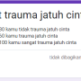 LINK Tes Trauma Jatuh Cinta Google Form/ Tangkap Layar Google Form
