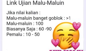 Tangkapan Layar Link Ujian Malu-Maluin Google Form/ Sumber: tondanoweb.com