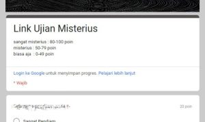 Tangkapan Layar Link Ujian Misterius Google Form/Sumber: panduanform.blogspot.com