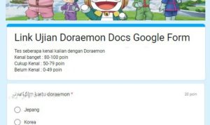 Link Ujian Pecinta Doraemon Google Form