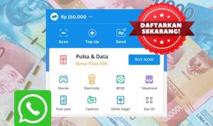 Mendaftarkan Nomor WhatsApp Dapat Saldo DANA Kaget Senilai Rp150 Ribu