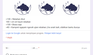 Link Ujian Rebahan Google Form/ Tangkapan Layar (Tondanoweb.com)