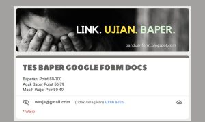 LINK Tes Ujian Baper Google Form Docs, Seberapa Baperan Sih Kamu?