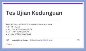 LINK Tes Ujian Kedunguan Google Form Docs, Seberapa Tolol Sih Diri Kamu?