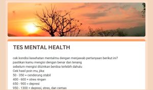 LINK Tes Ujian Mental Health TERUPDATE Gratis, Apakah Kamu Depresi Berat?