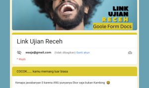 LINK Tes Ujian Receh Google Form Docs, Seberapa Garing Jokes Kamu?