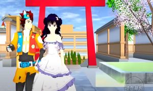 Sakura Simulator Versi China dengan banyak kostum baru.