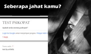 LINK Tes Ujian Psikopat via Google Form Terbaru untuk Ukur Sisi Jahat