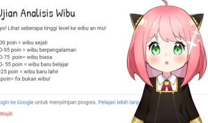 Link Tes Ujian Wibu Via Google Form untuk Analisis Segala Hal Tentang Jepang