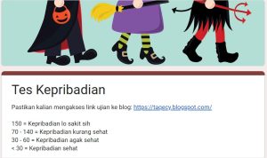 Link tes ujian kepribadian via Google Form