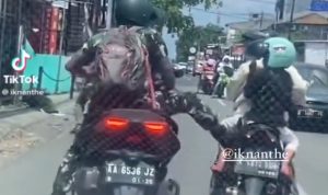 Viral Oknum TNI Tendang Motor Ibu dan Anak Kecil