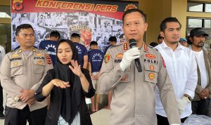 Polresta Bandung amankan 7 dari 9 pelaku pengeroyokan dan penganiayaan di Baleendah Kabupaten Bandung, dua orang masih DPO. Foto Agi Jabarekspres