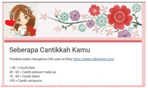 Link Ujian Seberapa Cantik via Google Form