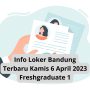 Info Loker Bandung Terbaru Kamis 6 April 2023 Freshgraduate 1