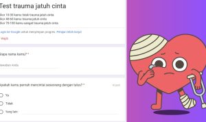 Link Tes Trauma Jatuh Cinta Google Form/ Tangkap Layar Google Form