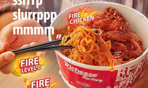Menu Combo Mi Richeese Goreng dan Fire Chicken, Harganya Berapa? Menu Combo Richeese Mi/ Tangkap Layar Instagram @richeese_factory