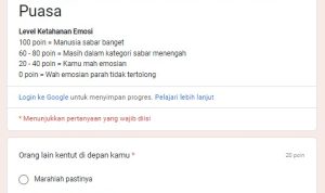 Tangkapan Layar Link Ujian Seberapa Kuat Kmau Nahan Emosi Saat Puasa Google Form