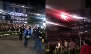Viral diduga geng motor meneyrang pedagang menggunakan petasan di Pasar Senen, Jakarta Pusat hingga polisi angkat bicara. Tangkap layar Instagram/@infojkt24.