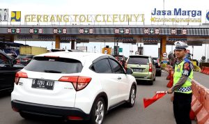 H+3 Lebaran kondisi lalu lintas di jalur arus balik mudik terpantau alami penurunan. Foto Agi Jabarekspres