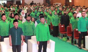 DPC PPP Kota Bogor saat melaunching para Bacaleg untuk bertarung di ajang Pileg 2024 mendatang. (Yudha Prananda / Jabar Ekspres)