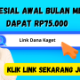 Spesial Awal Bulan Mei, Dapat Rp75.000 Klik Link Dana Kaget Sekarang Juga!