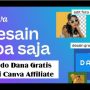Dapatkan Saldo dana gratis dari aplikasi Canva
