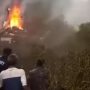 Tangkapan layar rekaman video helikopter jatuh di CIwidey