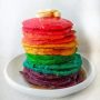Lezat ! Inilah Cara Membuat Pancake Rainbow Rasa Pisang