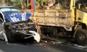 Kondisi kendaraan dari kecelakaan Beruntun Wabup Pangandaran (tangkapan layar Youtube)