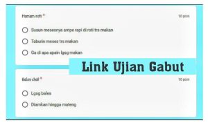 Link tes Ujian Gabut via Google form