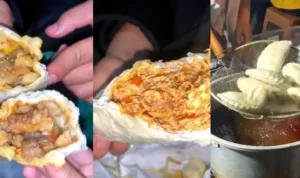 Jajanan Viral Bandung Cireng Racing EBN, Isiannya Melimpah! (sumber gambar: pengguna TikTok @temenjajan)