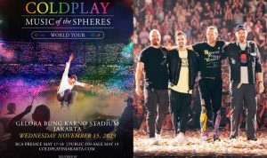 Cara beli tiket presale konser Coldplay Jakarta 2023 melalui aplikasi BCA lengkap dengan daftar harga dan kategorinya. Kolase Instagram/@temgmt dan @coldplay.