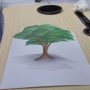 Cara Menggambar Pohon 2D dan 3D dengan Pensil Warna