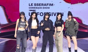 Download Lagu LE SSERAFIM 'UNFORGIVEN (feat. Nile Rodgers)/Foto: Twitter (@le_sserafim)