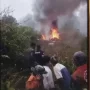 Helikopter milik TNI AD terjatuh di Ciwidey, Kabupaten Bandung, Jawa Barat pada Minggu tgl 28 Mei 2023 sekira pukul 13.30 WIB. ANTARA.