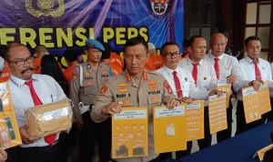 Dok. 16 Pengedar Narkoba di Amankan Polisi selama periode jelang Ramadhan hingga Hari Raya Idul Fitri tahun 2023. Kamis (4/5). Foto. Sandi Nugraha.