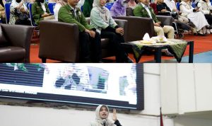 Influencer Sherly Annavita Rahmi dan Komisari BSI Arief Rosyid Hasan menjadi narasumber dalam acara PIM Expo 2023. Fahminah/JabarEkspres.com