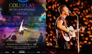 Inilah link neli tiket konser Coldplay tour 2023 Jakarta yang akan digelar pada November di Stadion Gelora Bung Karno. Kolase Instagram/@coldplay.