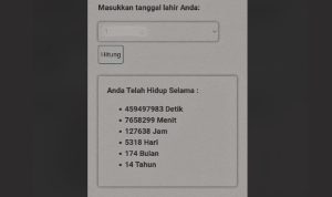 Kalkulator Hitung Tanggal Lahir/ Tangkap Layar TikTok @sky_bayu