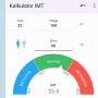 Kalkulator IMT/ Tangkap Layar Aplikasi Kalkulator IMT