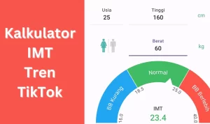 Kalkulator IMT Tren TikTok/ Tangkap Layar Aplikasi Kalkulator IMT