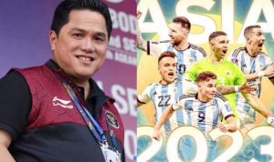 FIFA Match Day 2023: Erick Thohir Bocorkan Sosok Berjasa di Balik Keberhasilan PSSI Datangkan Argentina ke Indonesia Ketum PSSI, Erick Thohir bocorkan sosok berjasa yang bantu pihaknya bidatangkan Argentina untuk menghadapi Indonesia di FIFA Match Day. Kolase foto Instagram/@erickthohir dan Twitter/Argentina.