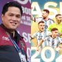 Ketum PSSI, Erick Thohir bocorkan sosok berjasa yang bantu pihaknya bidatangkan Argentina untuk menghadapi Indonesia di FIFA Match Day. Kolase foto Instagram/@erickthohir dan Twitter/Argentina.