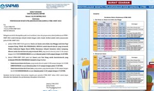 Surat Edaran Jadwal UTBK SNBT 2023 Terbaru/ Kolase Instagram @_snpmbbppp