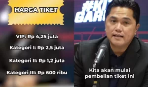 Pembelian Tiket Indonesia vs Argentina/ Kolase Instagram @erickthohir