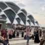 Pengunjung Masjid Raya Al-Jabbar Membludak Pasca Lebaran