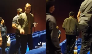 Presiden Jokowi Nonton Bioskop/ Kolase TikTok @jujujujujuuuuuu